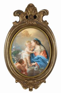 Gennaro Ruo  (Napoli, 1812-1884) - Madonna con bambino