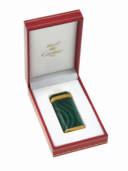 Cartier, Paris. Accendino con smalto effetto malachite  - Asta Fine Jewels - Associazione Nazionale - Case d'Asta italiane