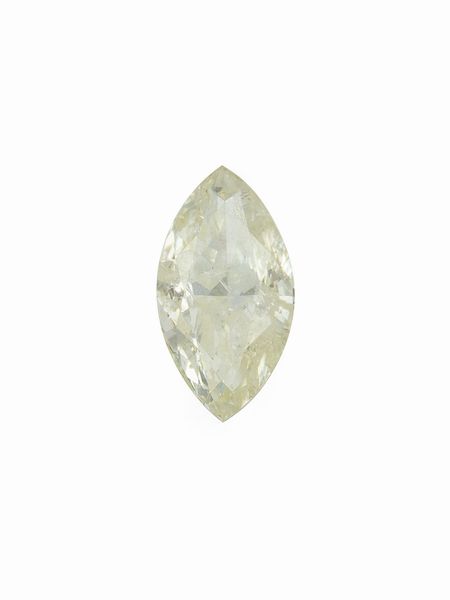 Anello con diamante taglio marquise di ct 5.08, natural fancy light yellow  - Asta Fine Jewels - Associazione Nazionale - Case d'Asta italiane