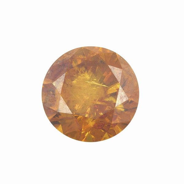 Diamante, fancy deep orange, taglio brillante, di ct 1.61, caratteristiche interne I3, fluorescenza UV nulla  - Asta Fine Jewels - Associazione Nazionale - Case d'Asta italiane