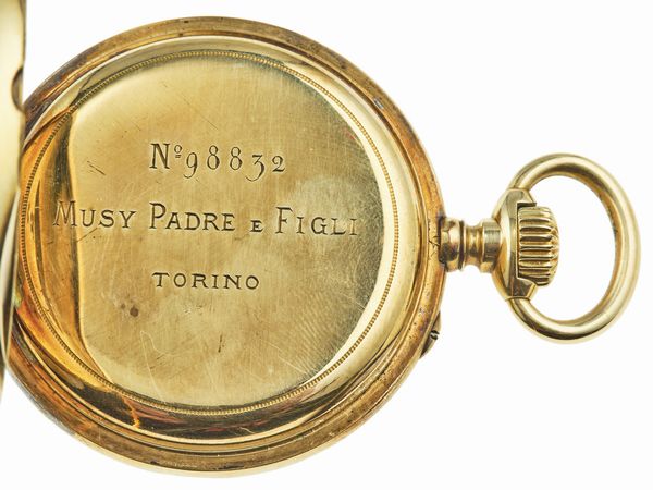 Orologio da tasca con smalti e diamanti con lo stemma di Re Umberto I di Savoia  - Asta Fine Jewels - Associazione Nazionale - Case d'Asta italiane