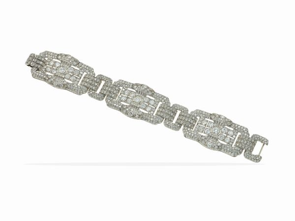 Bracciale con diamanti taglio circular e di vecchio taglio per ct 21.00 circa  - Asta Fine Jewels - Associazione Nazionale - Case d'Asta italiane