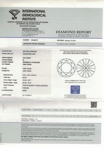 Coppia di diamanti taglio rotondo a brillante di ct 0.51, colore G, caratteristiche interne IF, fluorescenza UV nulla  - Asta Fine Jewels - Associazione Nazionale - Case d'Asta italiane