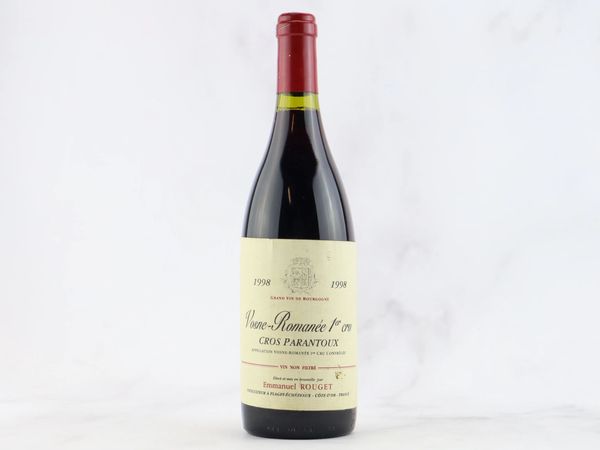 Vosne-Romanée Au Cros Parantoux Domaine Emmanuel Rouget 1998  - Asta ALCHIMIA - Vini Pregiati e da Collezione - Associazione Nazionale - Case d'Asta italiane