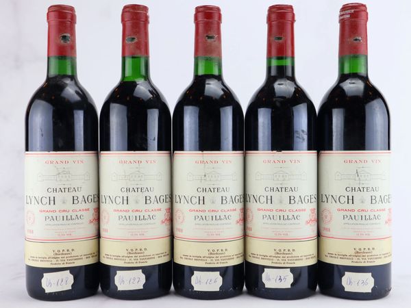 Château Lynch Bages 1988  - Asta ALCHIMIA - Vini Pregiati e da Collezione - Associazione Nazionale - Case d'Asta italiane