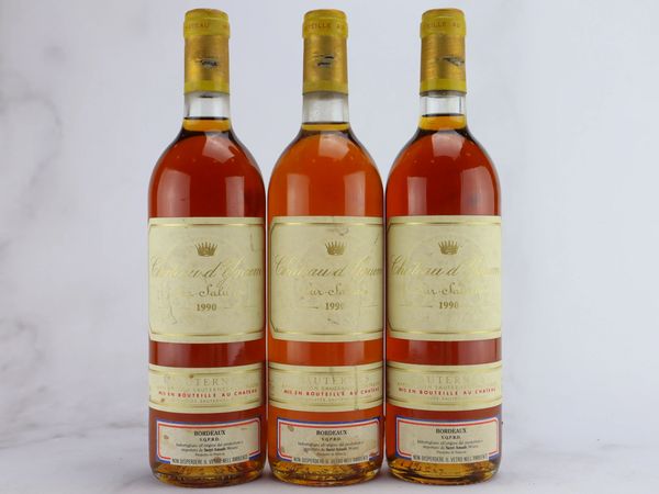 Château d’Yquem 1990  - Asta ALCHIMIA - Vini Pregiati e da Collezione - Associazione Nazionale - Case d'Asta italiane