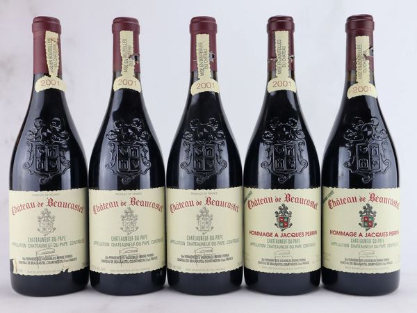 Selezione Châteuneuf-du-Pape Château Beaucastel 2001  - Asta ALCHIMIA - Vini Pregiati e da Collezione - Associazione Nazionale - Case d'Asta italiane