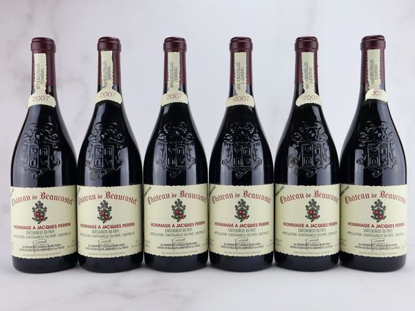 Châteuneuf-du-Pape Hommage a Jacques Perrin Château Beaucastel 2007  - Asta ALCHIMIA - Vini Pregiati e da Collezione - Associazione Nazionale - Case d'Asta italiane