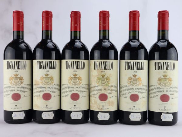 Tignanello Antinori 1998  - Asta ALCHIMIA - Vini Pregiati e da Collezione - Associazione Nazionale - Case d'Asta italiane