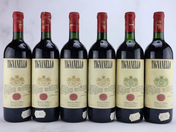 Tignanello Antinori 1988  - Asta ALCHIMIA - Vini Pregiati e da Collezione - Associazione Nazionale - Case d'Asta italiane