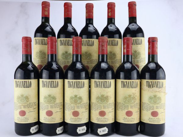 Tignanello Antinori 1987  - Asta ALCHIMIA - Vini Pregiati e da Collezione - Associazione Nazionale - Case d'Asta italiane