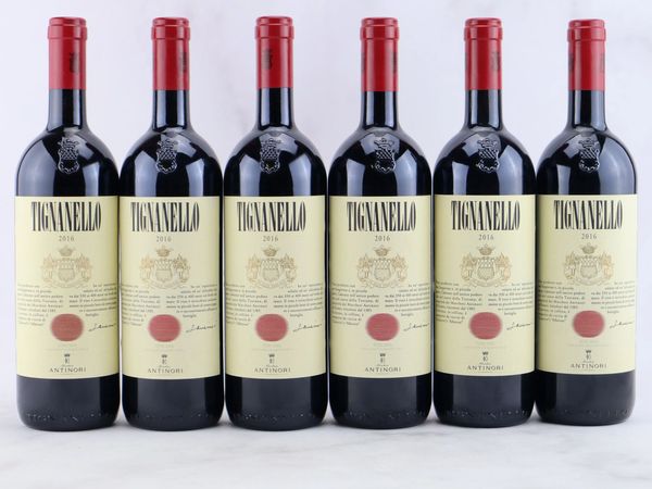 Tignanello Antinori 2016  - Asta ALCHIMIA - Vini Pregiati e da Collezione - Associazione Nazionale - Case d'Asta italiane