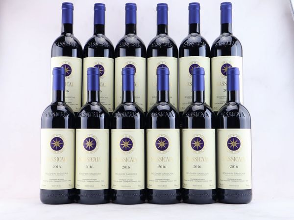 Sassicaia Tenuta San Guido 2016  - Asta ALCHIMIA - Vini Pregiati e da Collezione - Associazione Nazionale - Case d'Asta italiane