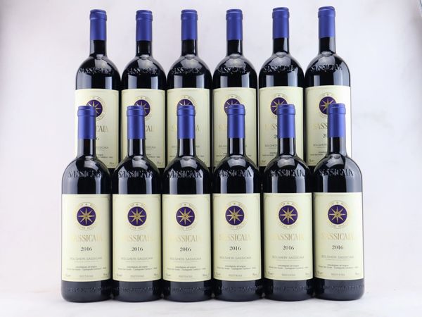 Sassicaia Tenuta San Guido 2016  - Asta ALCHIMIA - Vini Pregiati e da Collezione - Associazione Nazionale - Case d'Asta italiane