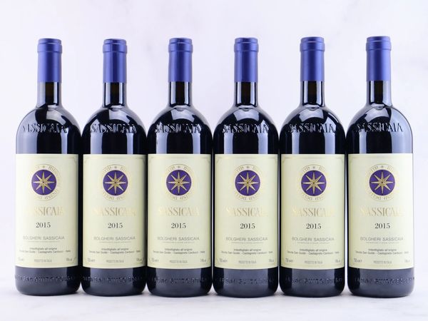 Sassicaia Tenuta San Guido 2015  - Asta ALCHIMIA - Vini Pregiati e da Collezione - Associazione Nazionale - Case d'Asta italiane