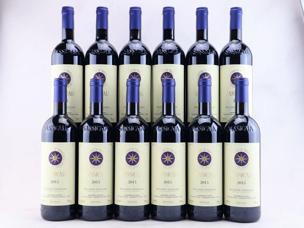 Sassicaia Tenuta San Guido 2015  - Asta ALCHIMIA - Vini Pregiati e da Collezione - Associazione Nazionale - Case d'Asta italiane