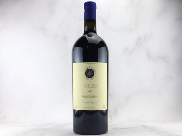 Sassicaia Tenuta San Guido 2003  - Asta ALCHIMIA - Vini Pregiati e da Collezione - Associazione Nazionale - Case d'Asta italiane