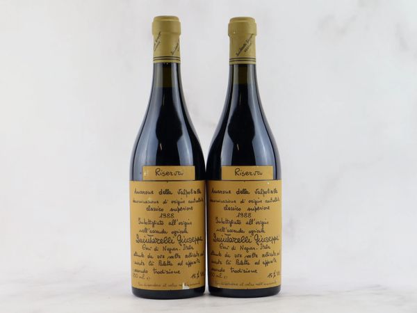 Amarone della Valpolicella Classico Riserva Giuseppe Quintarelli 1988  - Asta ALCHIMIA - Vini Pregiati e da Collezione - Associazione Nazionale - Case d'Asta italiane