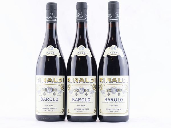 Barolo Tre Tine Giuseppe Rinaldi 2018  - Asta ALCHIMIA - Vini Pregiati e da Collezione - Associazione Nazionale - Case d'Asta italiane