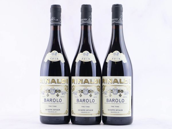 Barolo Tre Tine Giuseppe Rinaldi 2016  - Asta ALCHIMIA - Vini Pregiati e da Collezione - Associazione Nazionale - Case d'Asta italiane