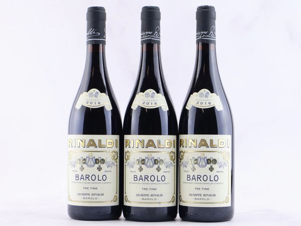 Barolo Tre Tine Giuseppe Rinaldi 2016  - Asta ALCHIMIA - Vini Pregiati e da Collezione - Associazione Nazionale - Case d'Asta italiane