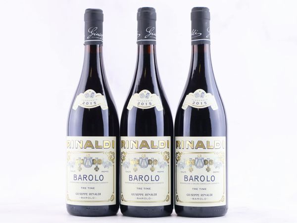 Barolo Tre Tine Giuseppe Rinaldi 2015  - Asta ALCHIMIA - Vini Pregiati e da Collezione - Associazione Nazionale - Case d'Asta italiane