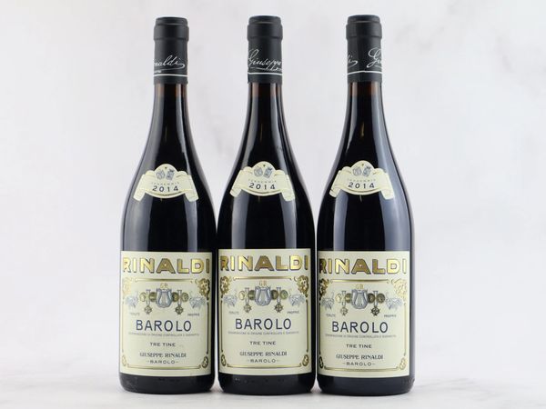 Barolo Tre Tine Giuseppe Rinaldi 2014  - Asta ALCHIMIA - Vini Pregiati e da Collezione - Associazione Nazionale - Case d'Asta italiane