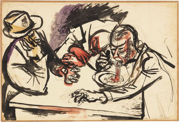 Renato Guttuso : Mangiatore di spaghetti  - Asta Arte Moderna - Associazione Nazionale - Case d'Asta italiane