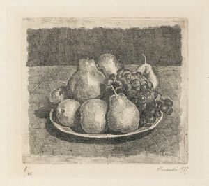 Giorgio Morandi - Natura morta con pere e uva