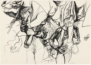 Renato Guttuso - Studio per Maggio '68