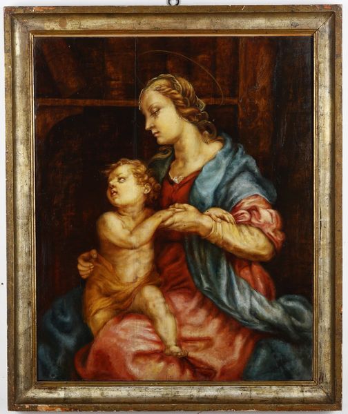 Pittore del XIX secolo Madonna con Bambino  - Asta Dipinti del XIX e XX secolo - Associazione Nazionale - Case d'Asta italiane