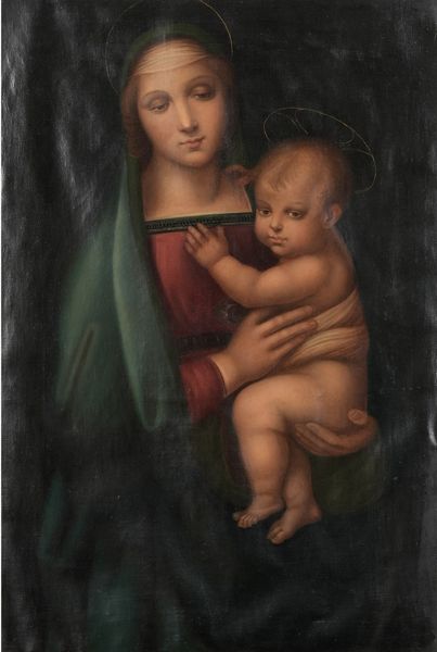 Pittore del XIX secolo Madonna con Bambino  - Asta Dipinti del XIX e XX secolo - Associazione Nazionale - Case d'Asta italiane