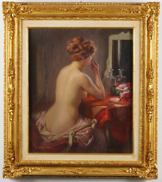 Charles Vasnier : Signora alla toilette  - Asta Dipinti del XIX e XX secolo - Associazione Nazionale - Case d'Asta italiane