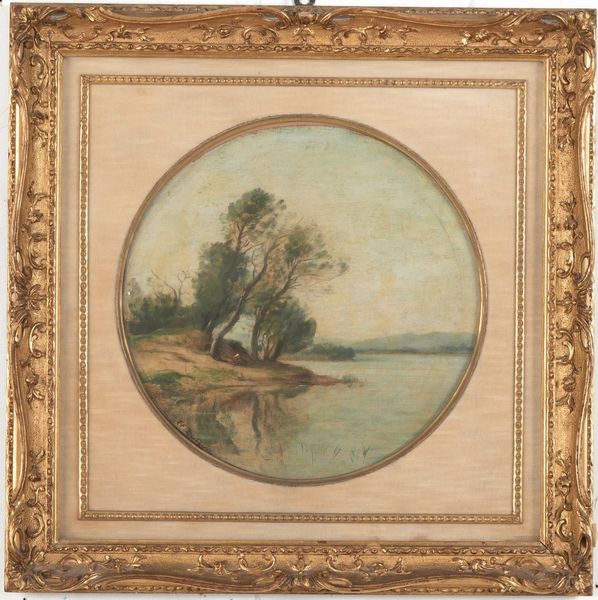 Charles-François Daubigny : Paesaggio lacustre  - Asta Dipinti del XIX e XX secolo - Associazione Nazionale - Case d'Asta italiane