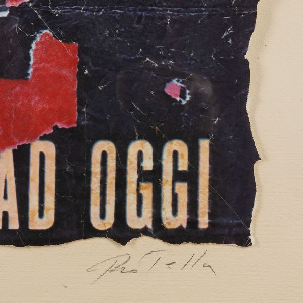 MIMMO ROTELLA : Senza titolo  - Asta Arte M&C - Under 2K - Associazione Nazionale - Case d'Asta italiane