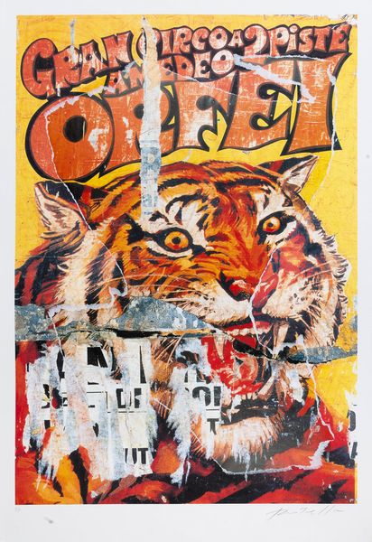 MIMMO ROTELLA : Circo Orfei  - Asta Arte M&C - Under 2K - Associazione Nazionale - Case d'Asta italiane