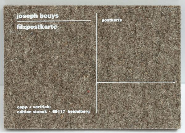 JOSEPH BEUYS : Holz- und Filzpostkarte  - Asta Arte M&C - Under 2K - Associazione Nazionale - Case d'Asta italiane