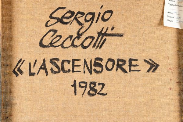 Sergio Ceccotti : L'ascensore  - Asta Arte M&C - Under 2K - Associazione Nazionale - Case d'Asta italiane