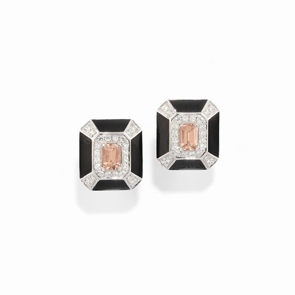 Orecchini con morganite  - Asta Gioielli Importanti - Associazione Nazionale - Case d'Asta italiane