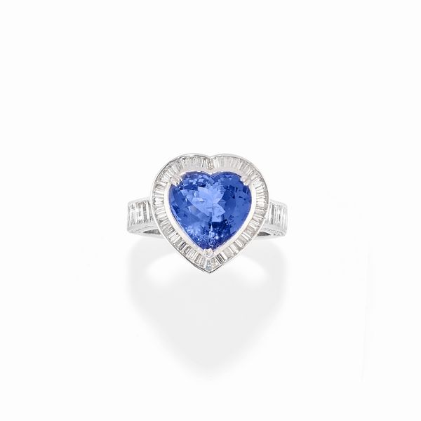 Anello con tanzanite  - Asta Gioielli Importanti - Associazione Nazionale - Case d'Asta italiane