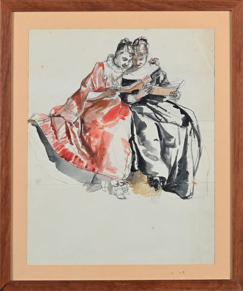 Scipione Vannutelli, Attribuito a : La lettura  - Asta Dipinti del XIX Secolo - Associazione Nazionale - Case d'Asta italiane