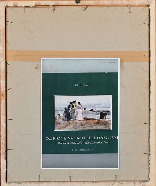 Scipione Vannutelli, Attribuito a : La lettura  - Asta Dipinti del XIX Secolo - Associazione Nazionale - Case d'Asta italiane