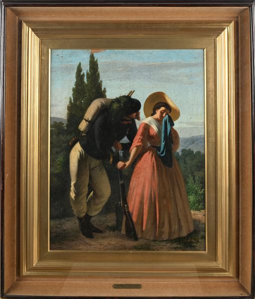 ANTONIO PUCCINELLI : La partenza del bersagliere  - Asta Dipinti del XIX Secolo - Associazione Nazionale - Case d'Asta italiane
