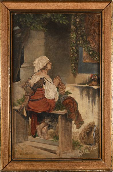 Alfredo Ricci : La preghiera  - Asta Dipinti del XIX Secolo - Associazione Nazionale - Case d'Asta italiane