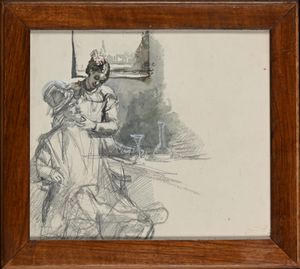 Scipione Vannutelli : Scena in costume  - Asta Dipinti del XIX Secolo - Associazione Nazionale - Case d'Asta italiane