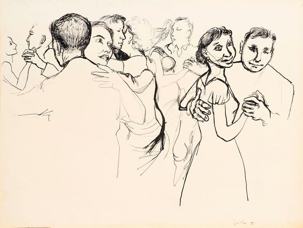 Renato Guttuso : Studio per il Boogie-Woogie  - Asta Dipinti, Disegni, Sculture e Grafica - Associazione Nazionale - Case d'Asta italiane