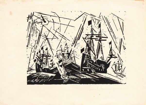 Lyonel Feininger : Hansaflotte  - Asta Dipinti, Disegni, Sculture e Grafica - Associazione Nazionale - Case d'Asta italiane