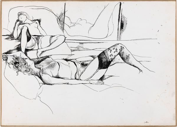 Renato Guttuso : Studio di nudi sdraiati  - Asta Dipinti, Disegni, Sculture e Grafica - Associazione Nazionale - Case d'Asta italiane