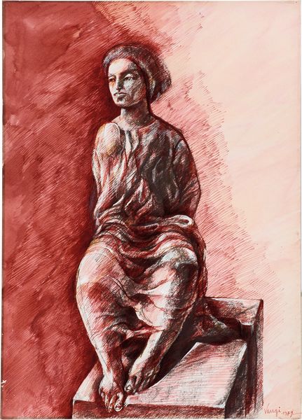 Giuliano Vangi : Figura femminile  - Asta Dipinti, Disegni, Sculture e Grafica - Associazione Nazionale - Case d'Asta italiane