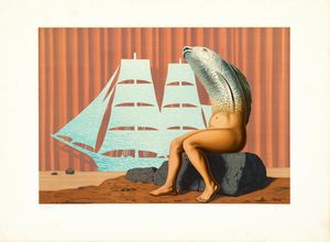 René Magritte - Un Sduisant Navire d'eau de Mer